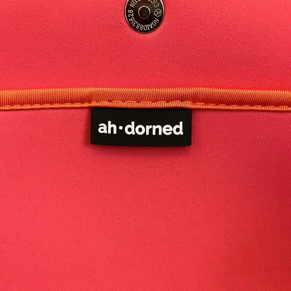 New AHDORNED Neoprene Lime Orange Lemon Tote with Removable Pouch - Picture 5 of 6